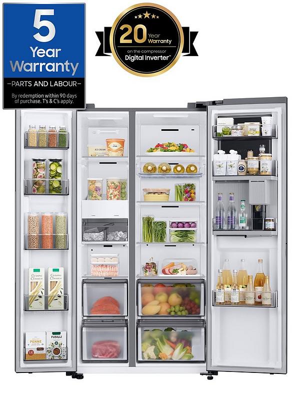 Samsung Series 9 RH69B8931S9/EU American Fridge Freezer with Beverage Center™ - E Rated - Matte Stainless - Image 2